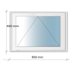 Decco 85x40 Bukó műanyag ablak Decco 71 profil 2 retegű üvegezés nyílászáró