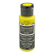 DecoArt Akrilfesték - selyemfényű 59ml - Lemon Zest - DecoArt Americana® Multi-Surface Satin (1 db) akrilfesték