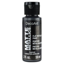 DecoArt Matt metál festék 59ml, Charcoal / DecoArt Matte Metallics (1 db) akrilfesték
