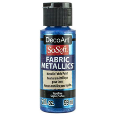 DecoArt Metál Textilfesték 59 ml Sapphire SoSoft Fabric Metallics (1 db) textilfesték
