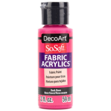 DecoArt Textilfesték 59 ml Dark Rose SoSoft Fabric Acrylics (1 db) textilfesték