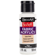 DecoArt Textilfesték 59 ml White SoSoft Fabric Acrylics (1 db) textilfesték