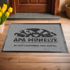 Deconline Customs Egyedi Lábtörlő személyre szabható 60x40 cm szürke Apa Műhelye lakástextília