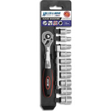 DEDRA 17L3012 Dugókulcs Készlet - 12 Darabos, 1/2" , Acél (17L1012) szerszám kiegészítő