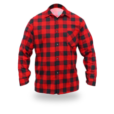 DEDRA BH51F1-XL flanel ing piros, méret xl, 100% pamut barkácsolás, csiszolás, rögzítés