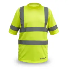 DEDRA BH81T1-XXL férfi rövid ujjú póló, láthatósági, sárga, mérete xxl férfi póló