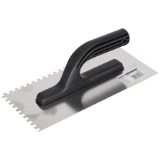 DEDRA Fogas simító, rozsdamentes acél 270x130mm 6*6 kőműves és burkoló szerszám