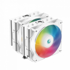 Deepcool CPU Cooler - AG400 WH ARGB (31,6 dB; max, 128,93 m3/h; 4pin, 4 db heatpipe, 12cm, PWM, A-RGB LED, fehér) hűtés