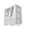 Deepcool Számítógépház - CH560 WH (fehér, ablakos, 4x12cm ventilátor, Mini-ITX / Mico-ATX / ATX / E-ATX, 2xUSB3.0)