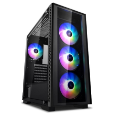 Deepcool Számítógépház - MATREXX 50 ADD-RGB 4F (fekete, ablakos, 4x12cm ventilátor, ATX, mATX, 1xUSB számítógép ház