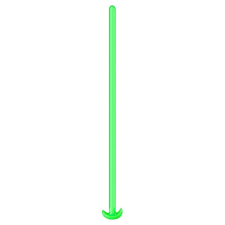 Deepleasure Dildo óriáskígyó 100 x 3cm foszforeszkáló zöld műpénisz, dildó