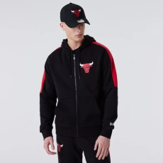 Default New Era Pulóver zip PULOVER NBA FZ PANEL DETAIL HOODY CHIBUL BLK férfi