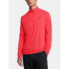 Default Under Armour Hosszú ujjú póló Férfi póló Under Armour UA Tech Textured 1/2 Zip-RED férfi