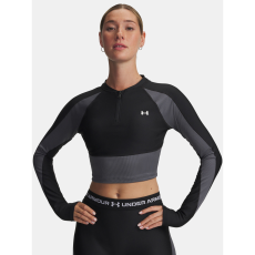 Default Under Armour Hosszú ujjú póló Nõi póló Under Armour UA HG Rib 1/4 Zip-BLK női