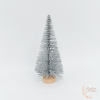  Dekor fenyőfa - csillámos ezüst - 10 cm
