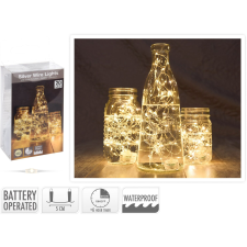  Dekor micro LED fényfüzér 0,95 m melegfehér elemes vízálló karácsonyfa izzósor