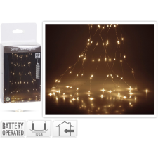  Dekor micro LED hálós fényfüzér 0,8 m melegfehér elemes karácsonyfa izzósor