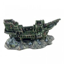  Dekor műgyanta hajó, akváriumi dekoráció - 20x10 cm akvárium dekoráció