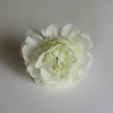Dekor selyem fejvirág, krém, mérete: kb 6 cm dekorációs kellék