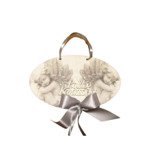  Dekor tábla Boldog Karácsonyt ezüst angyal ajándéktárgy