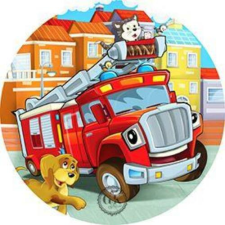 DEKORA Állatos tűzoltóautó tortaostya sütés és főzés