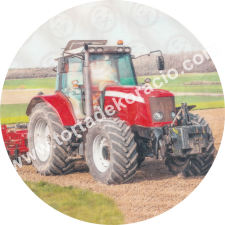  Dekorációs ostya - Piros traktor 2 sütés és főzés