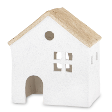  Dekoracja Domek ceramika biały, beżowy 28x25x16 cmcm dekorációs kellék