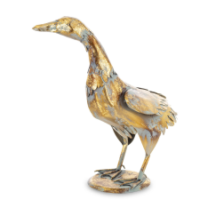  Dekorfigura Kaczka metal złoty 48x20x45cm dekorációs kellék