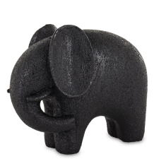  Dekorfigura Słoń tworzywo sztuczne grafitowy 16,5x19,5x11 cmcm dekorációs kellék