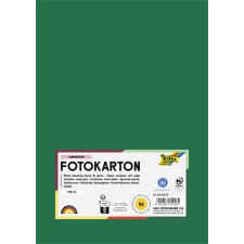  Dekorkarton, 2 oldalas, A4, 300 g, 50 lap, FOLIA, fenyőzöld kreatív papír
