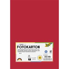  Dekorkarton, 2 oldalas, A4, 300 g, 50 lap, FOLIA, tűzpiros kreatív papír