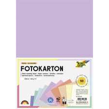  Dekorkarton, A4, 300 g, 10x5 lap, FOLIA, „Pastel”, vegyes színek kreatív papír