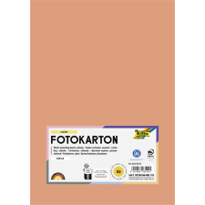  Dekorkarton, A4, 300 g, 50 lap, FOLIA, lazacszínű kreatív papír