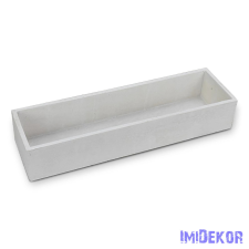  Dekorláda hosszúkás 35x10cm - Fehér dekorációs kellék