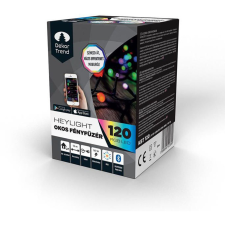  Dekortrend Heylight fényfüzér 120 RGB LED fekete kábel IP44 BT vezérlés karácsonyfa izzósor