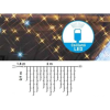 Dekortrend Kontakt LED Jégszikrázó jégcsapfüzér toldható 2 x 0.9 méter meleg fehér LED KDK 103