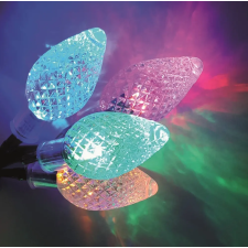 Dekortrend Kristálycsepp fényfüzér, zöld kábel, multi, 60 LED, 12 méter karácsonyi dekoráció