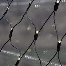 Dekortrend Kültéri LED fényháló, Hideg fehér, 2 x 2 méter, 192 LED kültéri izzósor