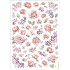  Dekupázs rizspapír A4 csom. - Rózsák dekorációs kellék