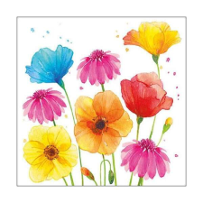 Dekupázs szalvéta - színes virágok - Colofoul Summer Flowers papírárú, csomagoló és tárolóeszköz