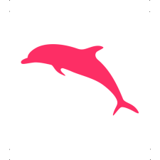  Delfin autó matrica pink #597 matrica