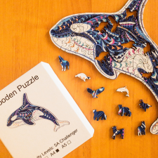  Delfin - egyedi mintás fa puzzle puzzle, kirakós