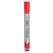 Deli 2-5 mm vágott piros tábla és flipchart marker (DEU00240) filctoll, marker