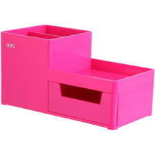 Deli Asztali rendező, fiókos, 3+1 részes, DELI Rio, magenta (DEZ25140) írószertartó
