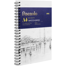 DELI FINENOLO A4 álló, 160 g/m2, spirálozott, fehér rajzpapírfüzet (DEC275) füzet