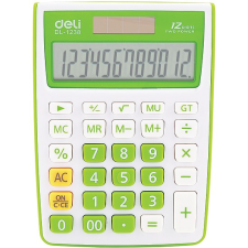 Deli Számológép, asztali, 12 számjegy, DELI Touch, zöld (DEL01238Z) számológép