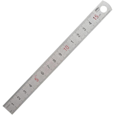 Deli Vonalzó, fém, 15 cm, DELI Pro (DEL08461) vonalzó