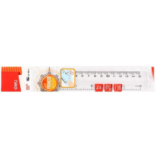 Deli Vonalzó, műanyag, 15 cm, DELI Pioneer, víztiszta (DEG00112) vonalzó