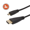 delight 20425 HDMI - Micro HDMI Kábel 3m - Fekete (20425)