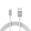 delight 55442C-WH USB-A apa - USB-C apa LED Adatkábel - Fehér (55442C-WH)